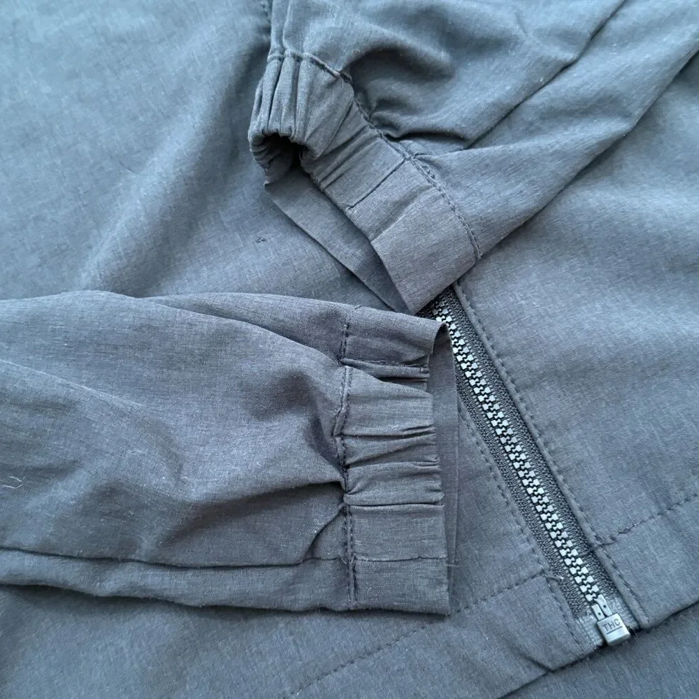 Men Vuori Venture Track Jacket Water Resistant Lightweight Black Linen Outdoor